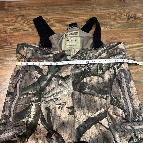 Russell Outdoors L4 Gale Soft Shell Pants Suspenders Mossy Oak XL CAMO R4477 - Picture 7 of 8